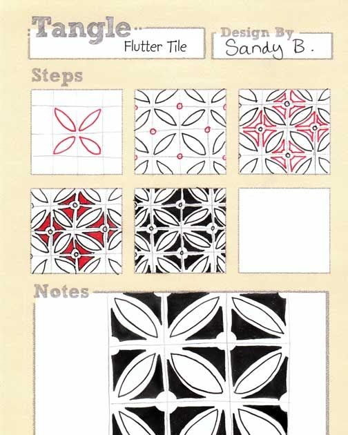 BEEZ in the Belfry: Tangle of the Week - Flutter Tile